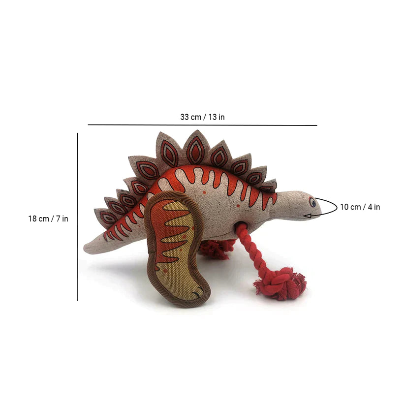 Happy Tug Stegosaurus Dog Toy - Premium  from The Pet Station 