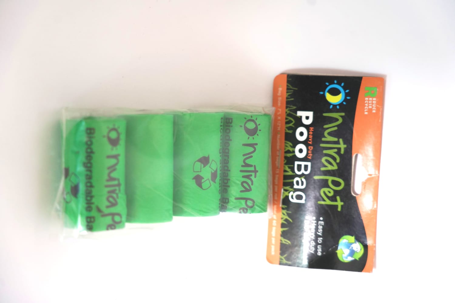 NUTRAPET GREEN POO BAG 4 ROLLS 15 BAGS PER ROLL - Premium Accessories from The Pet Station 