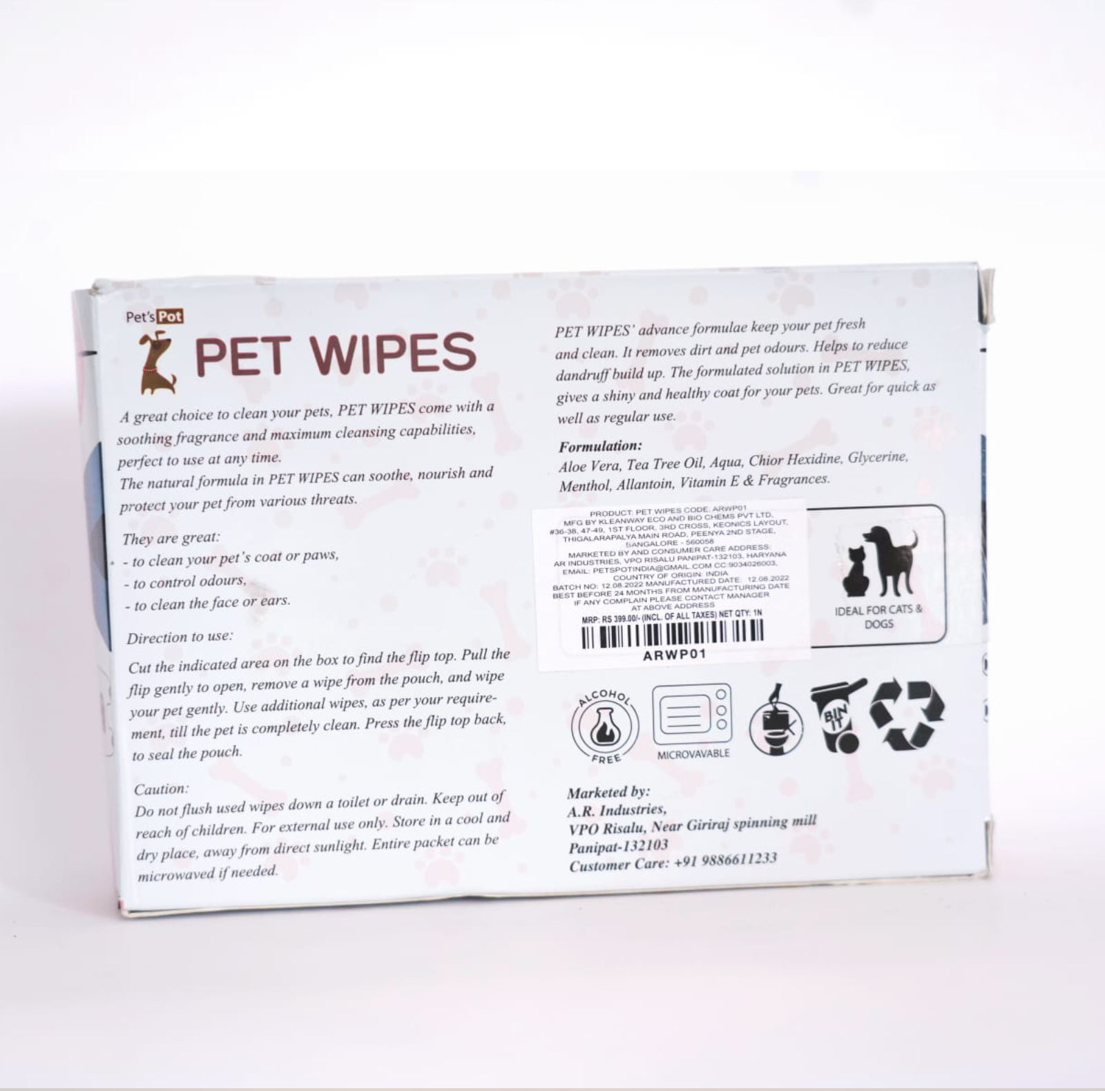 PETSPOT PET WIPES - Premium food from The Pet Station 